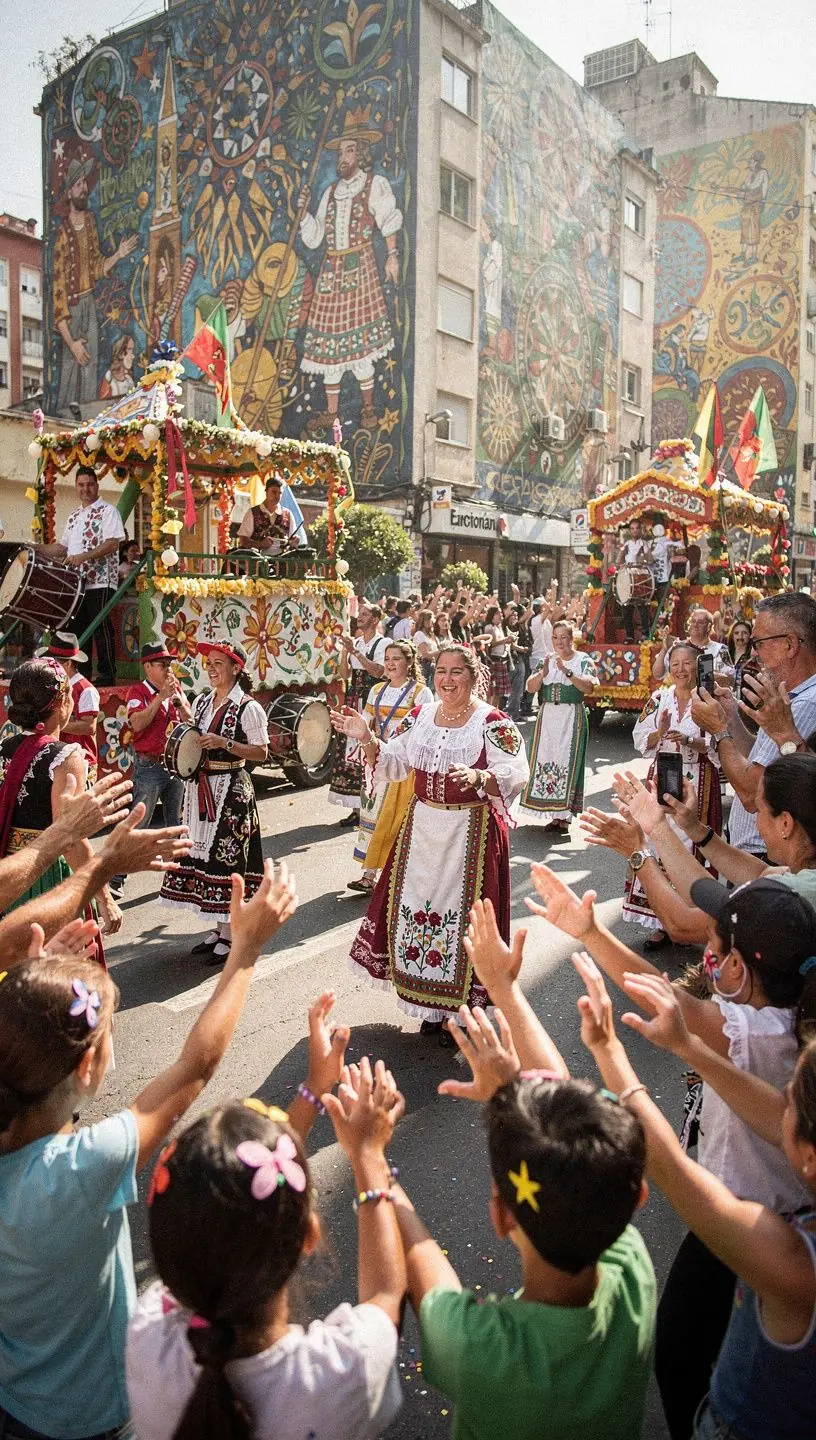 Delicious traditional dishes at a vibrant cultural festival.