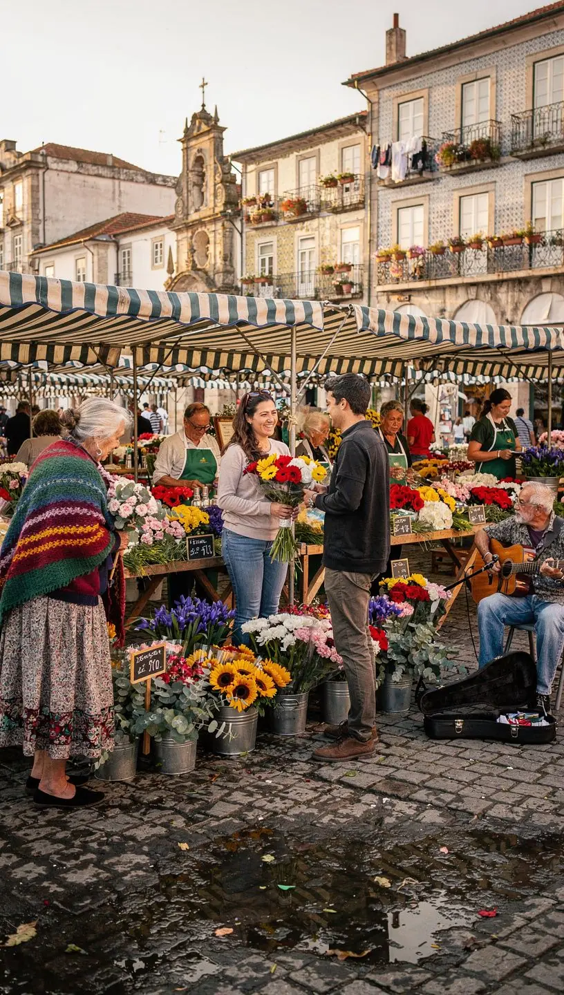 Diverse Portuguese cultural traditions at local festival.