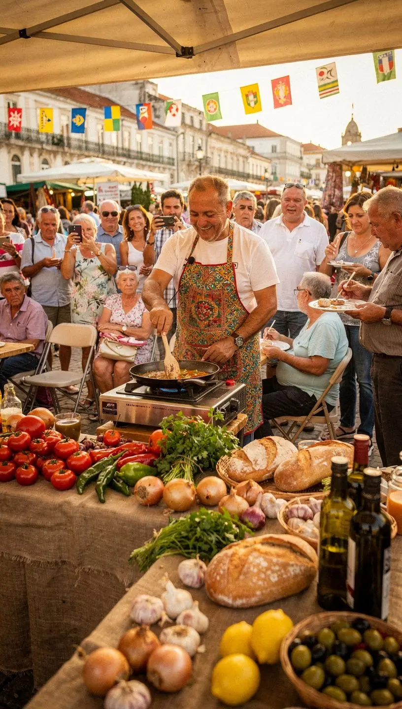 Traditional dancers celebrating folklore at a regional festival.